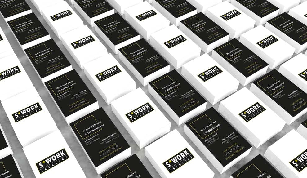 S*WORK interior Visitenkarten